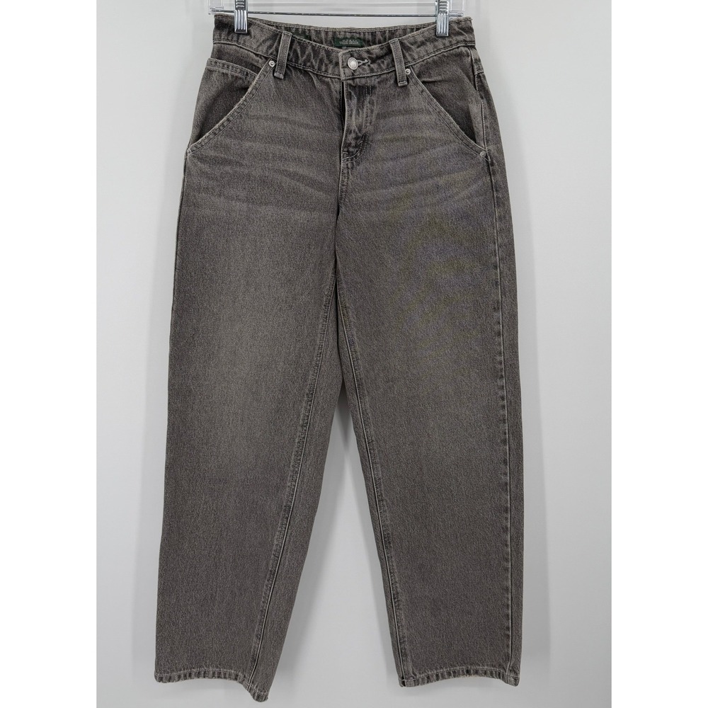 Wild Fable Gray Mid Rise 90s Relaxed Straight Leg Jeans Size 00 Washed Charcoal